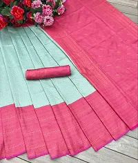 Litchi Silk Woven Design Partywear Saree with Blouse Piece-thumb3