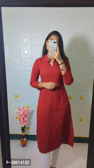 Fancy Cotton Solid Kurtas For Women-thumb0