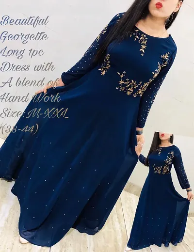 Fancy Georgette Ethnic Gowns 