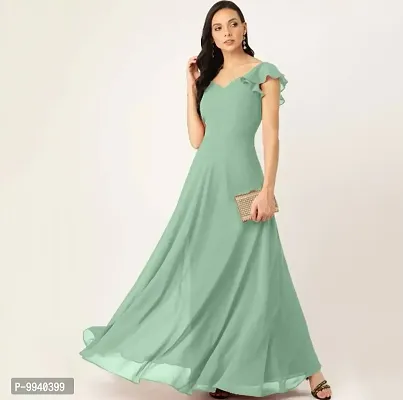 Classic Georgette Solid Gowns for Women