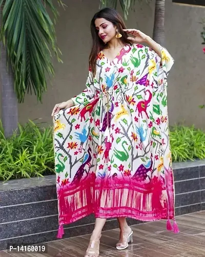 Attractive Kaftan Satin Kurtis for Women