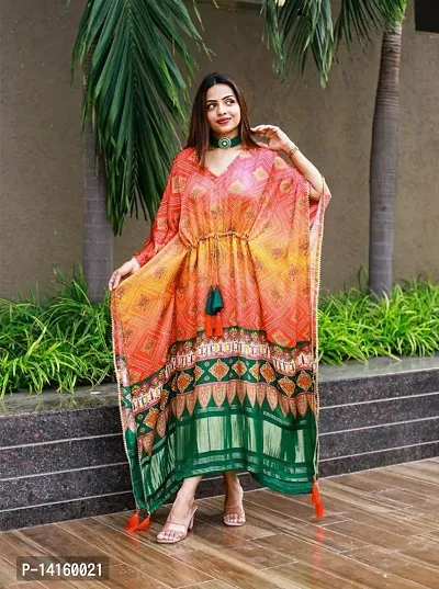 Attractive Kaftan Satin Gowns for Women
