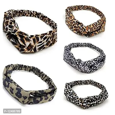 Buy GIRLYZ ATTIRE Cotton Fabric Leopard Printed Headband Criss