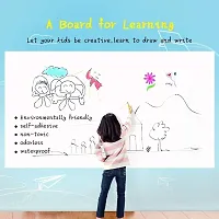 VG Self Adhesive White Board Paper,Easy Peel and Stick Dry Erase Whiteboard for Classroom, Planning, Office, Kid Painting with 1 Water Pen (78.7"" x 17.7"")-thumb1