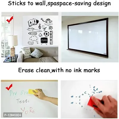 VG Self Adhesive White Board Paper,Easy Peel and Stick Dry Erase Whiteboard for Classroom, Planning, Office, Kid Painting with 1 Water Pen (78.7"" x 17.7"")-thumb3