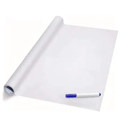 VG Self Adhesive White Board Paper,Easy Peel and Stick Dry Erase Whiteboard for Classroom, Planning, Office, Kid Painting with 1 Water Pen (78.7"" x 17.7"")