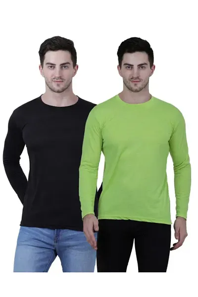 Stylish Solid Tshirt for Men, Pack of 2