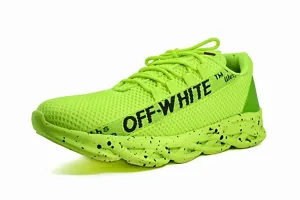 Men's Stylish Green Synthetic Leather Running Sports Shoes-thumb3