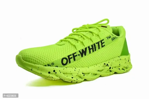 Men's Stylish Green Synthetic Leather Running Sports Shoes-thumb4