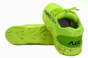 Men's Stylish Green Synthetic Leather Running Sports Shoes-thumb2