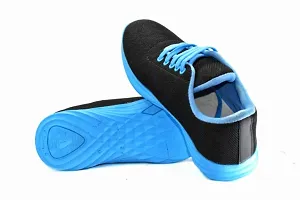 Mens Stylish Blue Synthetic Leather Running Sports Shoes-thumb2