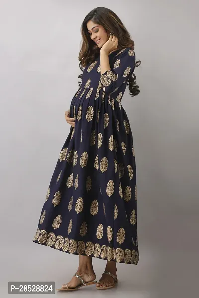Fashion Rayon Printed Maternity kurti with Zip-thumb4