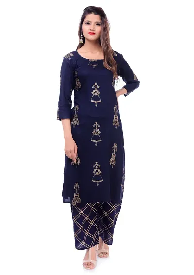 Stylish Rayon Kurta And Palazzo Set