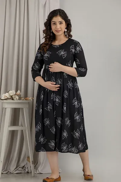 Elegant Rayon Maternity Kurta For Women