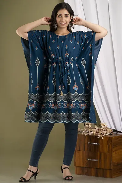 Stylish Kaftan Rayon Kurti For Women