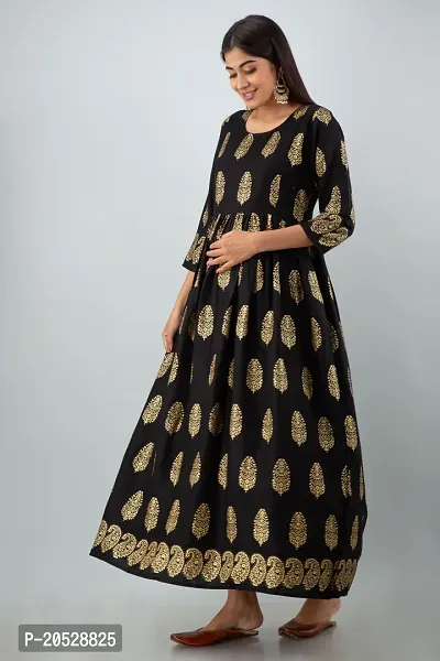 Fashion Rayon Printed Maternity kurti with Zip