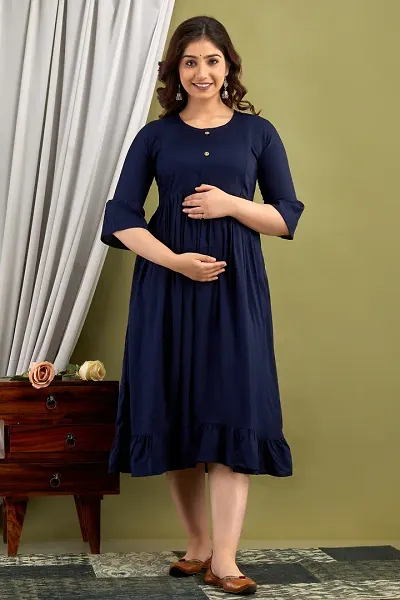 Fancy Rayon Maternity Feeding Kurti