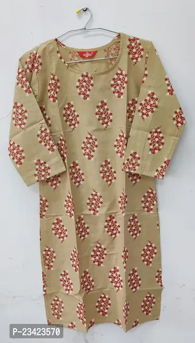 Zyla straight cotton kurta.-thumb2