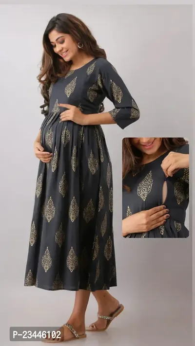 Zyla feeding maternity kurti for women with both side zip.