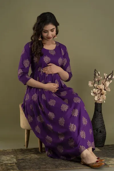 Zyla feeding maternity kurti for women with both side zip.