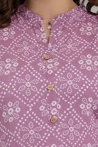 Elegant Pink Printed Rayon Short Kurta For Women-thumb3