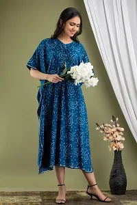 Stylish Kaftan Blue Rayon Kurti For Women-thumb2