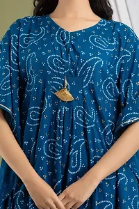 Stylish Kaftan Blue Rayon Kurti For Women-thumb3