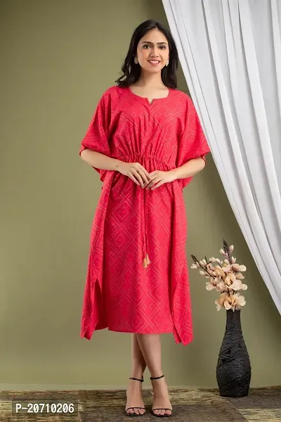 Stylish Kaftan Pink Rayon Kurti For Women-thumb4