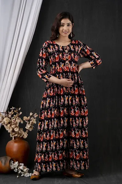 Fancy Rayon Maternity Feeding Kurti