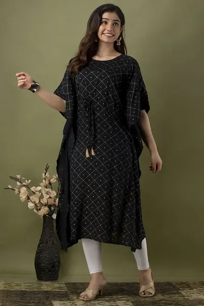 Stylish Kaftan Rayon Kurti For Women