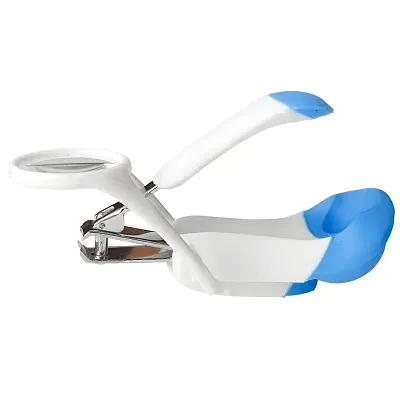 Trendy By Healofy Nail Cutter With Magnifier Zoom Lens For Newborn Babies Blue