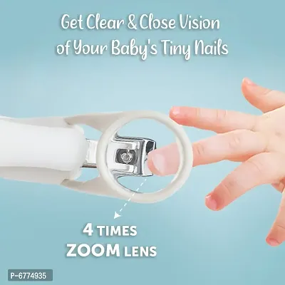 Trendy By Healofy Nail Cutter With Magnifier Zoom Lens For Newborn Babies Blue-thumb2