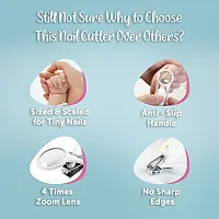 Trendy Nail Cutter With Magnifier Zoom Lens For Newborn Babies Orange-thumb2