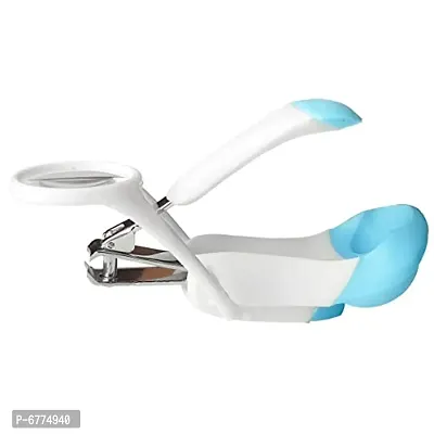 Trendy Nail Cutter With Magnifier Zoom Lens For Newborn Babies Sky Blue-thumb0