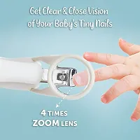 Trendy Nail Cutter With Magnifier Zoom Lens For Newborn Babies Sky Blue-thumb3