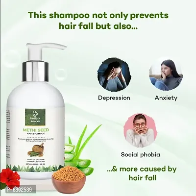 Healofy Naturals Methi Seed Anti Hair Fall Shampoo for Women/Girls/Men, 200ml, With Shikakai, Hibiscus, Reetha, Aloevera-thumb2