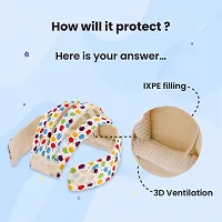 Trendy Safety Padded Helmet Baby Head Protector Adjustable Size With Corner Guard Proper Ventilation Printed White-thumb4