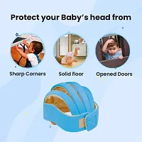 Trendy Safety Padded Helmet Baby Head Protector Adjustable Size With Corner Guard Proper Ventilation Sky Blue-thumb1