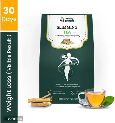 Healofy Naturals Slimming Tea for Weight Loss | A Blend of Natural Antioxidants and Herbs Lemon Grass Herbal Tea Pouch-thumb0