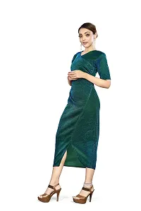 Kitmist Western Dresses for Women's One Piece Midi Long Dress for Girls Full Stitched Frock for Women Readymade Gown-thumb4