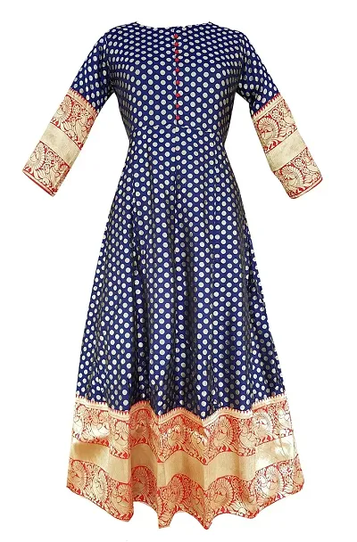 Bagru Printed Long One piece Dress | Lable Rahul Singh