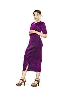 Kitmist Western Dresses for Women's One Piece Midi Long Dress for Girls Full Stitched Frock for Women Readymade Gown (Small (36), Purple)-thumb4