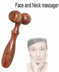 Wooden Back Massager 6 wheel (4x3 In), Wooden Neck Massager Massager Brown Set of 4-thumb2