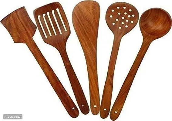 Wooden Spoon Set of 5 Cooking Spoon for Kitchen-thumb0