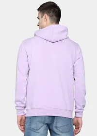 Men's Full Sleeves AW Printed Hooded Sweatshirt (Purple)-thumb1