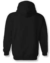 Men's Full Sleeves Shadow Printed Hooded Sweatshirt (Black)-thumb2