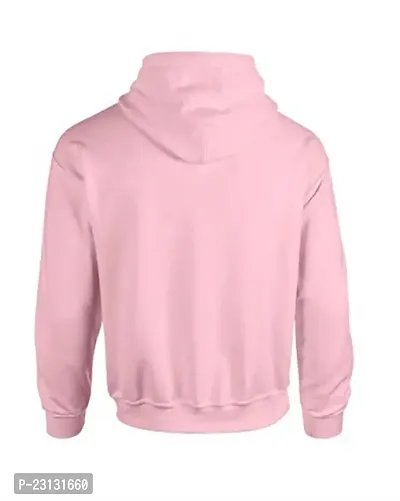 Men's Full Sleeves Shadow Printed Hooded Sweatshirt (Pink)-thumb2