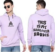 Men's Full Sleeves Hangover Printed Hooded Sweatshirt (Purple)-thumb2