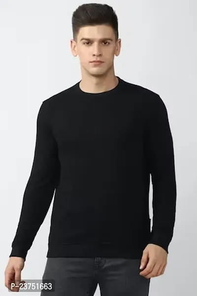 Mens Full Sleeves Solid Sweatshirt-thumb0