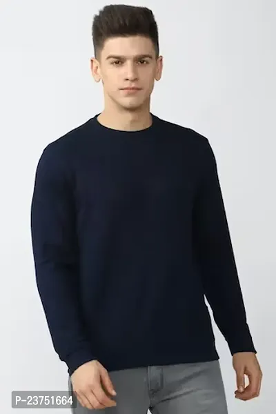 Mens Full Sleeves Solid Sweatshirt-thumb0